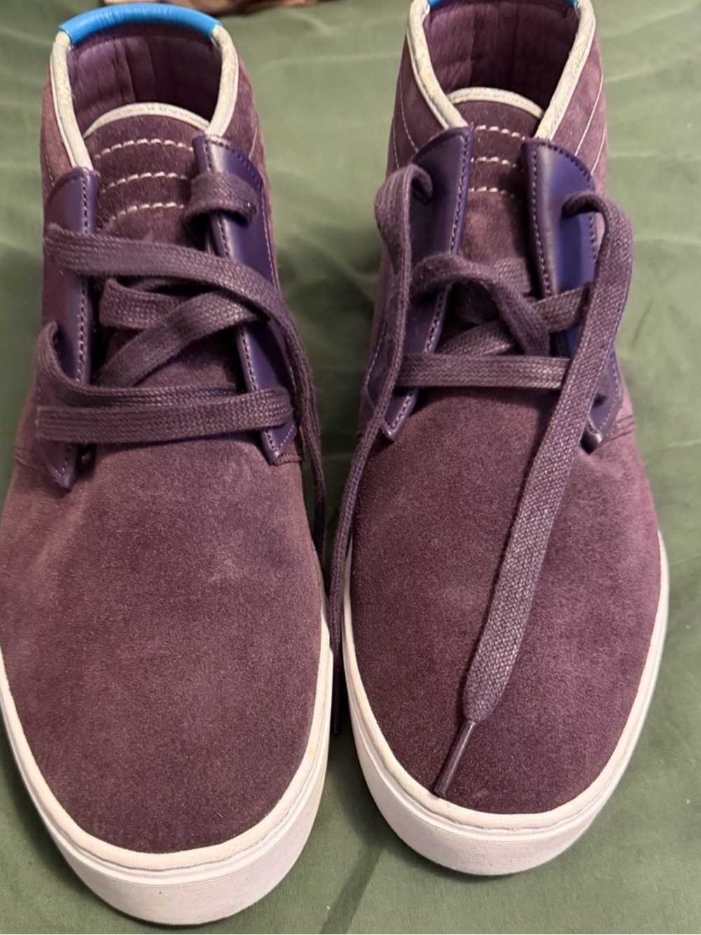 Clae Men's Suede Sneaker in Deep Purple with White Sole